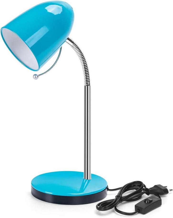 Tafellamp - Bureaulamp - Tafellamp slaapkamer - Blauw - Aigo, Huis en Inrichting, Lampen | Overige, Verzenden