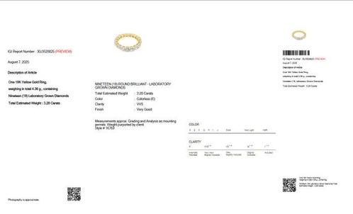 Zonder Minimumprijs - Eeuwigheidsring - 18 karaat Geel goud, Handtassen en Accessoires, Antieke sieraden
