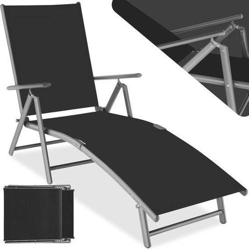 Tweedekans | tectake® - Ligstoel ligbed zonnebed -, Tuin en Terras, Tuinsets en Loungesets, Ophalen of Verzenden