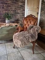 Fauteuil - Hout, Leder - Barok fauteuil, Antiek en Kunst, Curiosa en Brocante