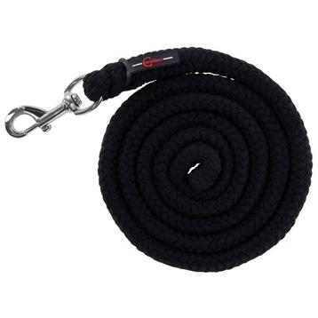 Halstertouw doria, black met karabijnhaak - kerbl