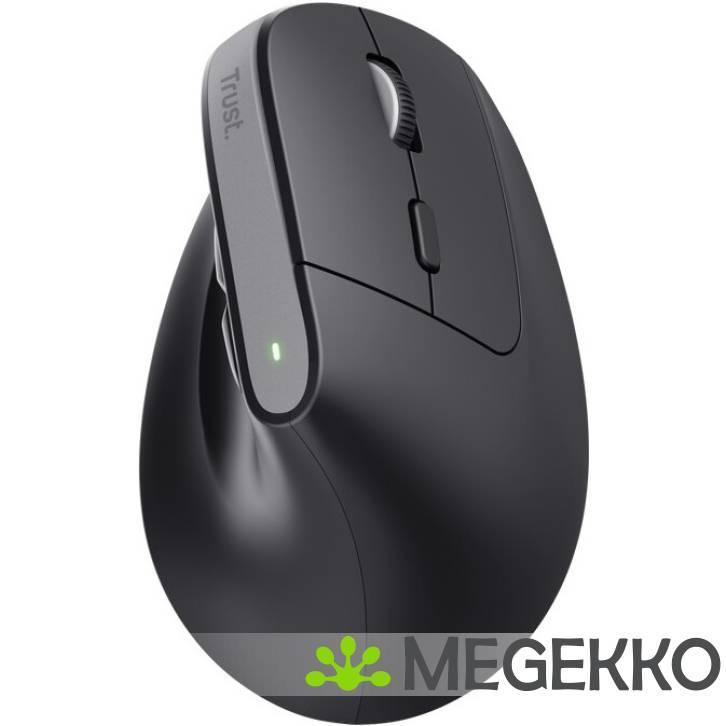 Trust Bayo+ Draadloze Ergonomische Muis Zwart, Computers en Software, Overige Computers en Software, Nieuw, Verzenden