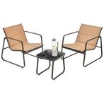 2dekans | coast 3-delige tuinmeubelset – 2 stoelen 77x61x75, Tuin en Terras, Ophalen of Verzenden, Nieuw