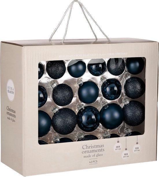 2dekans | House of Seasons Kerstballen Set - 42 Stuks - Ø7, Diversen, Kerst, Ophalen of Verzenden