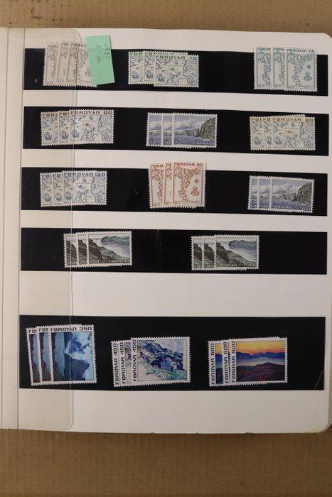 Îles Féroé 1975/1987 - Lot dans anneau Borek, anneau Lindner, Postzegels en Munten, Postzegels | Amerika