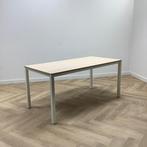 VEPA kantinetafel, (bxd) 160x80 cm, midden-eiken - wit, Gebruikt, Bureau