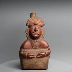 Moche, Peru Terracotta Huaco met Ai Apaec. 200-400 n.Chr.