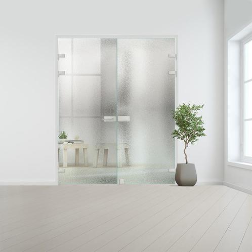 Glazen dubbele binnendeur XL voor opdek kozijn RVS beslag-Cr, Bricolage & Construction, Fenêtres & Moustiquaires, Envoi