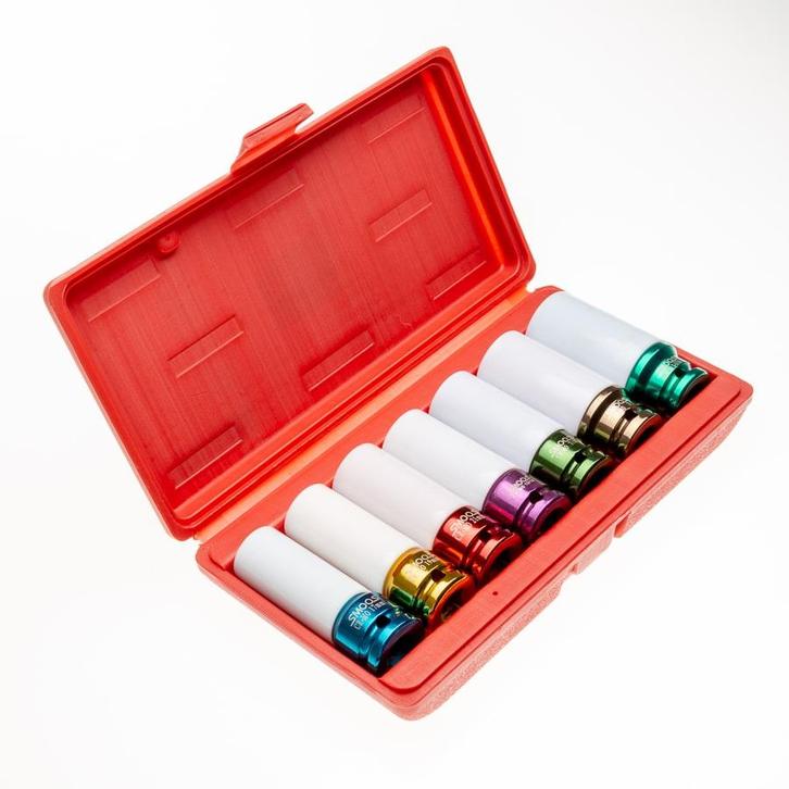 Smoos *UITVERKOCHT* 7-delige wielbouten doppenset  - Smoos, Doe-het-zelf en Bouw, Gereedschap | Handgereedschap, Ophalen of Verzenden