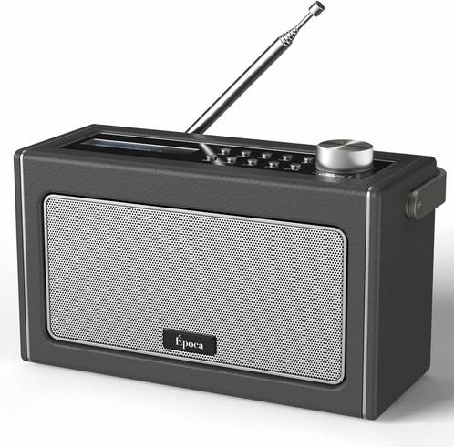 Draagbare retro DAB+/FM Bluetooth-radio met herlaadbare b..., TV, Hi-fi & Vidéo, Radios, Envoi
