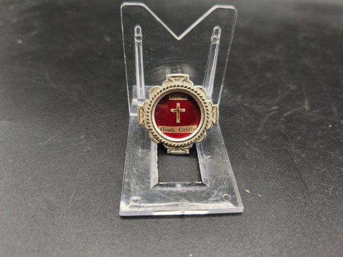 Reliekhouder - Metaal - 1930-1940 - Santa Croce di Nostro, Antiek en Kunst, Kunst | Niet-Westerse kunst