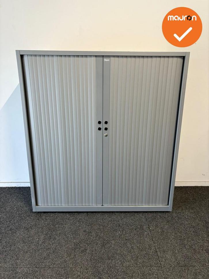 Gispen Roldeurkast - 135x120x47cm - Zilvergrijs met zilvergr, Articles professionnels, Aménagement de Bureau & Magasin | Mobilier de bureau & Aménagement