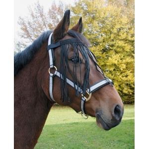 Protection frontale franges velcro hb, noir,cheval selle, Animaux & Accessoires, Autres accessoires pour animaux
