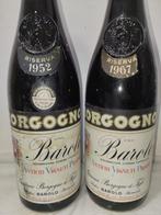 1952, 1967 Giacomo Borgogno - Barolo Riserva - 2 Bouteilles, Verzamelen, Nieuw