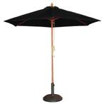 Parasol rond zwart 2,5 meter | 2,37(h) x 2,5(Ø)m Bolero, Verzenden, Nieuw in verpakking