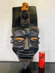 Groot handgesneden Afrikaans masker - 54 cm - 1,25 KG - Hout