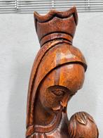 Beeld, Monumentaal vintage mid-century houten beeld –, Antiek en Kunst