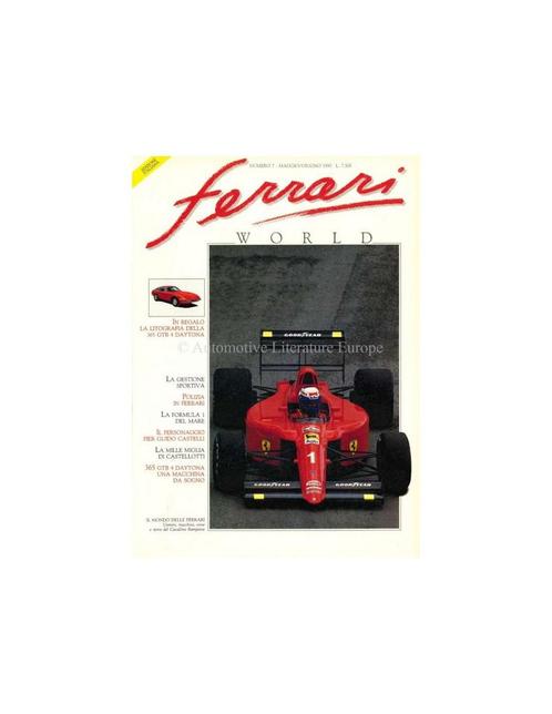 1990 FERRARI WORLD MAGAZINE 7 ITALIAANS, Livres, Autos | Brochures & Magazines