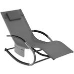 tectake Ligstoel Taya, ergonomisch, schommelfunctie - grijs,, Jardin & Terrasse, Ensembles de jardin, Verzenden