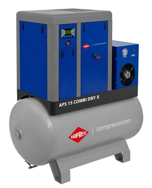 Schroefcompressor APS 15 Combi Dry X 10 bar 15 pk/11 kW, Doe-het-zelf en Bouw, Compressors, Verzenden