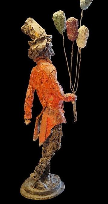 J. Pena - Sculpture, Clown - 80 cm - Métal, Résine - 1973