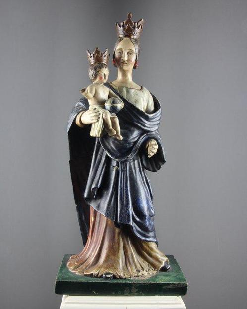 Beeldje, Maria met Kind - 45 cm - Gips, Hout, Keramiek, Antiek en Kunst, Kunst | Niet-Westerse kunst