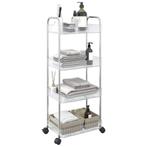 vidaXL Opbergtrolley 4-laags 37x28x95 cm acryl transparant, Doe-het-zelf en Bouw, Gereedschap | Handgereedschap, Verzenden, Nieuw
