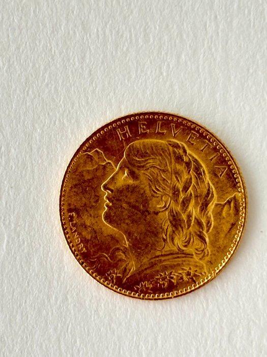 Zwitserland. 10 Francs 1912-B Vreneli, Postzegels en Munten, Munten | Europa | Niet-Euromunten
