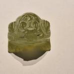 Oud-Chinees Groene jade Pad Mist Kraal Talisman - 42 mm, Antiek en Kunst