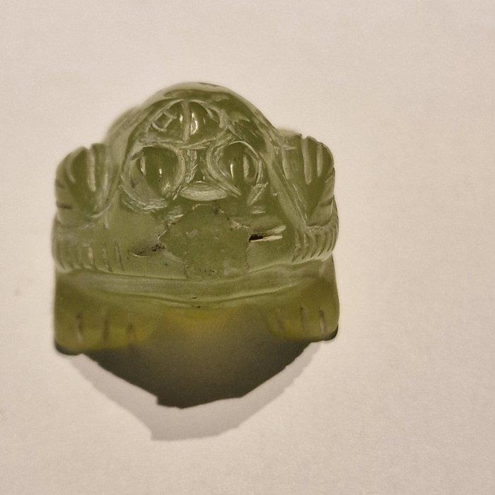 Oud-Chinees Groene jade Pad Mist Kraal Talisman - 42 mm, Antiek en Kunst, Antiek | Overige Antiek