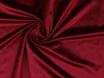 10 meter fluweel stof - Wijnrood - 150cm breed, 200 cm of meer, Nieuw, Polyester, 120 cm of meer
