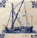 Carreau - Navire - Kaag - vers 1620 - 1640 - Ancienne tuile