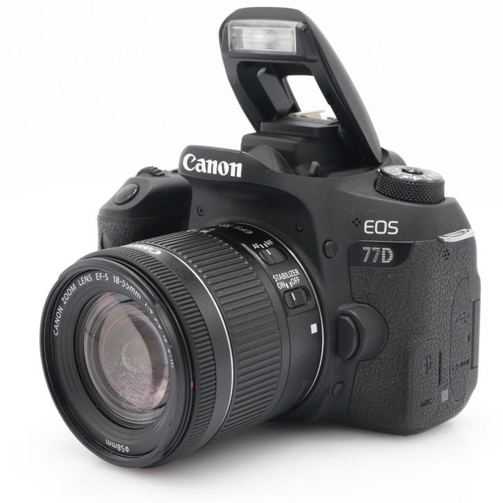 Canon EOS 77D + 18-55mm iS STM  F/3.5-5.6 | Occasion, Audio, Tv en Foto, Foto | Lenzen en Objectieven, Ophalen of Verzenden