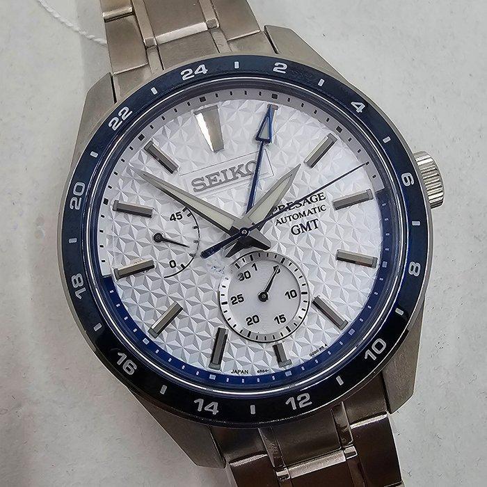 Seiko - Presage Sharp Edged GMT Power Reserve 140, Handtassen en Accessoires, Horloges | Heren