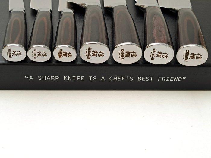 Shinrai - 7 Piece professional knives set - Stainless Steel, Antiek en Kunst, Antiek | Keukengerei