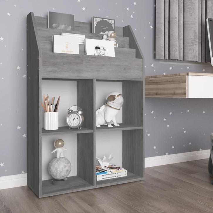 vidaXL Kindertijdschriftenrek 71x30x114 cm bewerkt hout, Huis en Inrichting, Woonaccessoires | Krantenbakken en Lectuurbakken