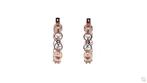 Hoepel oorbellen - 18 karaat Roségoud - 5.06ct. tw. Diamant