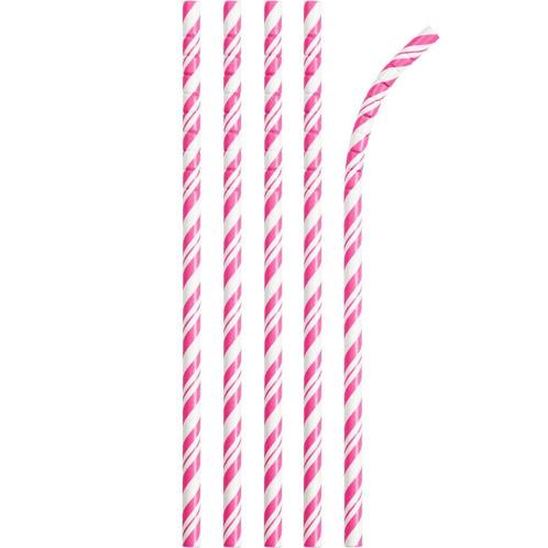 Roze Rietjes Gestreept 24st, Hobby en Vrije tijd, Feestartikelen, Nieuw, Verzenden