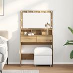 vidaXL Kaptafel met lade artisanaal eikenkleurig 80 x 41 x, Huis en Inrichting, Tafels | Kaptafels, Verzenden, Nieuw