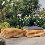 vidaXL Salon de jardin 2 pcs Bois de teck massif, Tuin en Terras, Verzenden