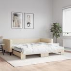 vidaXL Slaapbank met onderschuifbed 100x200 cm stof, Verzenden, Nieuw