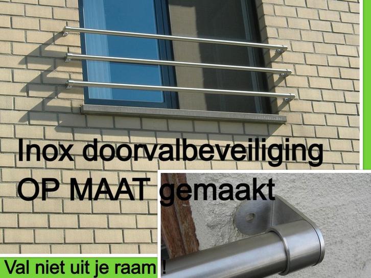 Doorvalbeveiliging voor ramen - inox valbeveiliging OP MAAT, Doe-het-zelf en Bouw, Overige Doe-Het-Zelf en Bouw, Nieuw, Ophalen