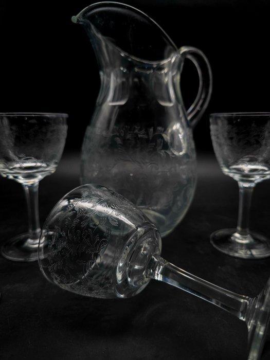 Cristalleria Empoli - Drinkservies (6) - Floreale - Kristal, Antiquités & Art, Antiquités | Meubles | Tables