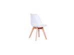 HW- witte stoel met houten poten (4x), Huis en Inrichting, Nieuw