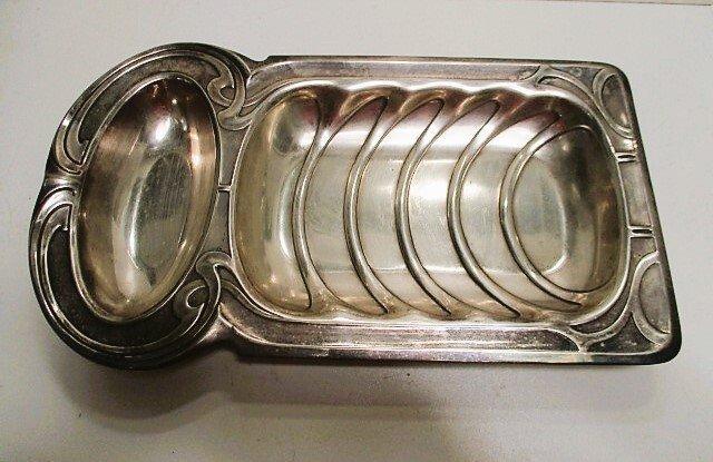 Schaal - Verzilverd - Kreeftenschaal, Antiek en Kunst, Antiek | Meubels | Tafels