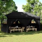 vidaXL Partytent inklapbaar pop-up met 4 zijwanden zwart, Tuin en Terras, Partytenten, Verzenden, Nieuw