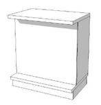 *TIP*  Super high glossy toonbank wit met lade 90 cm C-PEC-, Ophalen of Verzenden