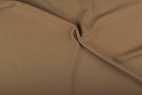 Bi-stretch stof middel camel bruin - Polyester stof 10m rol, Hobby en Vrije tijd, Stoffen en Lappen, 120 cm of meer, 200 cm of meer