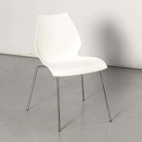 Kartell Maui kantinestoel, wit, 4-poot onderstel, Maison & Meubles, Chaises, Enlèvement ou Envoi