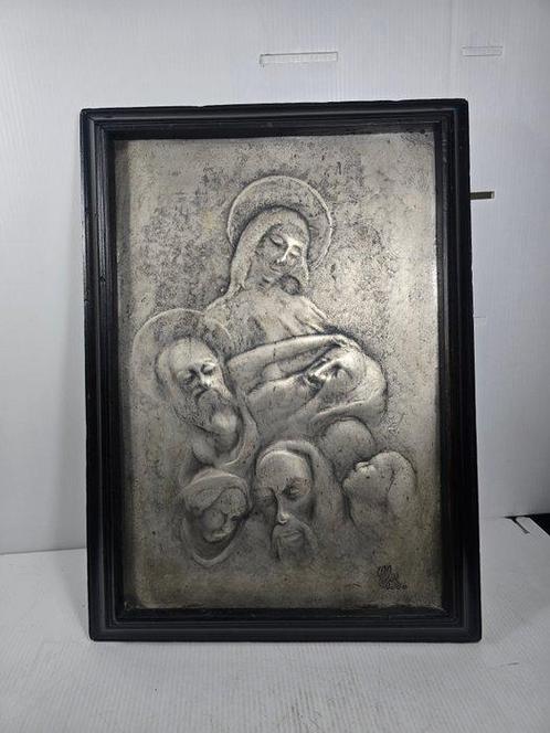 Enzo Sernesi - Relief, La Pieta - 36 cm - Argent 800, Antiek en Kunst, Kunst | Niet-Westerse kunst